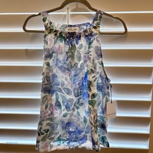Bella Dahl Floral-Print Linen Top
